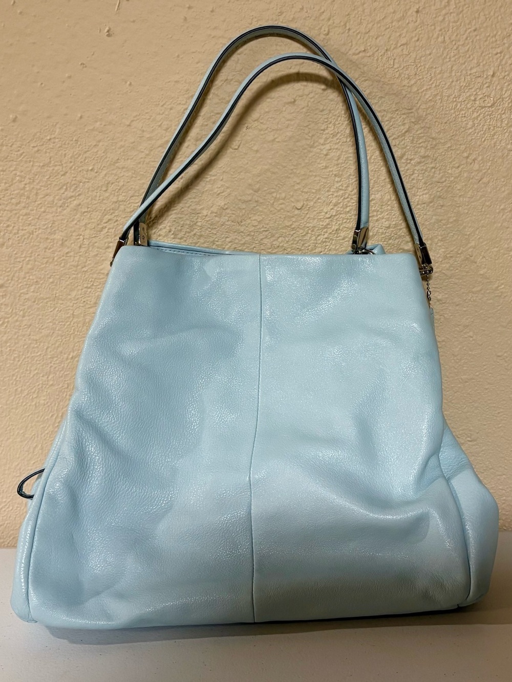 Coach Seamist Blue Madison Small Phoebe Leather Shoulder Bag 26224 NWT